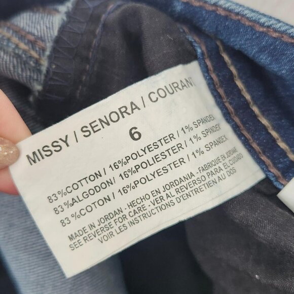 Y2K Nine West Denim Bermuda Shorts Size 6 Dark Wash Blue Preppy Jorts Lucie - Picture 8 of 8